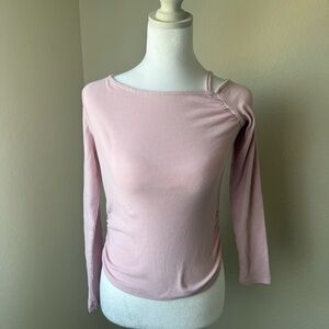 Abercrombie Kids 11/12 soft Blush pink Ribbed Long Sleeve